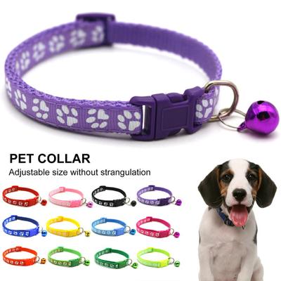 12Pcs/Set Pet Collar Comfortable Anti-Lock Adjustable Reflective Footprint Small Dog Cat Regular