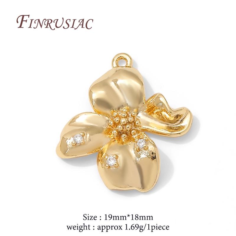 Pendentifs décoratifs plaqués or 18 carats pour boucles d'oreilles, breloques fleurs/soleil/lune pour bijoux, accessoires pour la création de bracelets DIY