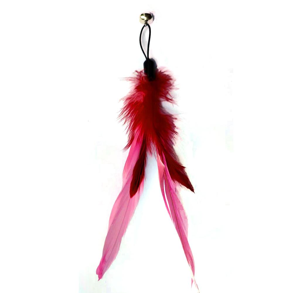 Cat Feather Toy Accessories False Mouse Worm Toy with Bell Kitten Cat Toys Interactive Replacement Refill Foam Ball Training