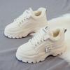 Fleece și mai groase, calde, pentru femei, versatili de iarnă, pantofi sport noi, pantofi de bumbac albi mici cu tălpi groase mai înalte