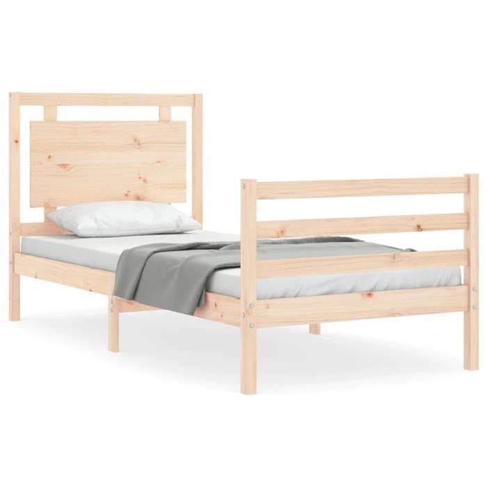 VidaXL Bed Frames and Headboards 100x200 Cm Solid Wood 3194041