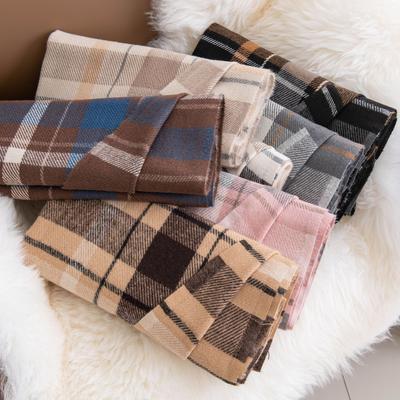 British Style Scarf Women's Winter High End New Autumn and Winter Thickening Versatile Atmosphere Warm Scarf