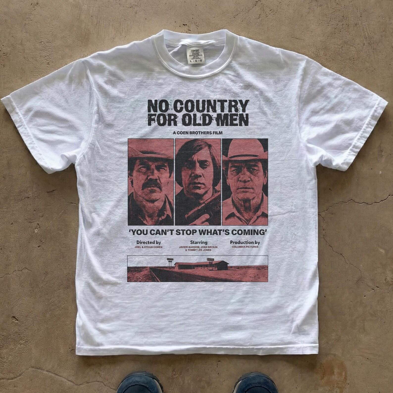 No Country for Old Men Poster T-Shirt | Movie Poster Tee | Coen Brothers L