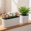 Double Layer Self Watering Flower Pot with Drainage Hole Desktop Vase Hydroponics Plant Pot Thickened Plastic Lazy Plant Pot