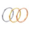 Simple Minimalist 2mm Women Rings Chic Stainless Steel Anti Allergy Metal Tail Ring Classic Elegant Lady Party Finger Jewelry