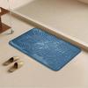Leaf Embossing Bathroom Bath Mat Non-slip Carpets In Wash Basin Bathtub Side Floor Rug Shower Room Doormat Memory Foam 3D Pad AVE