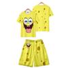 2026 Strand Børne Patrick Stjerne SvampeBob Børne Sommer Kortærmet T-shirt Shorts Sæt 2 Delt Sæt til Børn Bukser Afslappet Åndbar Kølig Strand