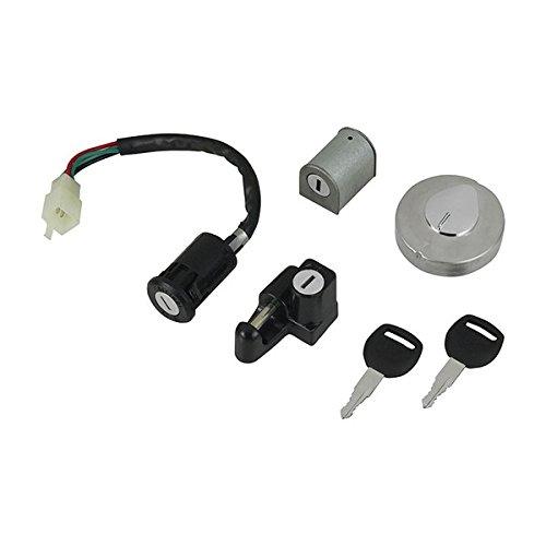 NBS Bike Parts Center Super Cub C50 Key Set, Tank Handle Lock, 5-Pin, Press Cub Tank Cap, 302824