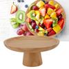 Einfache Hohe Obstplatte Haushalt   Holz Rund Hoch Obstkuchen Tablett Hohe Obstschale