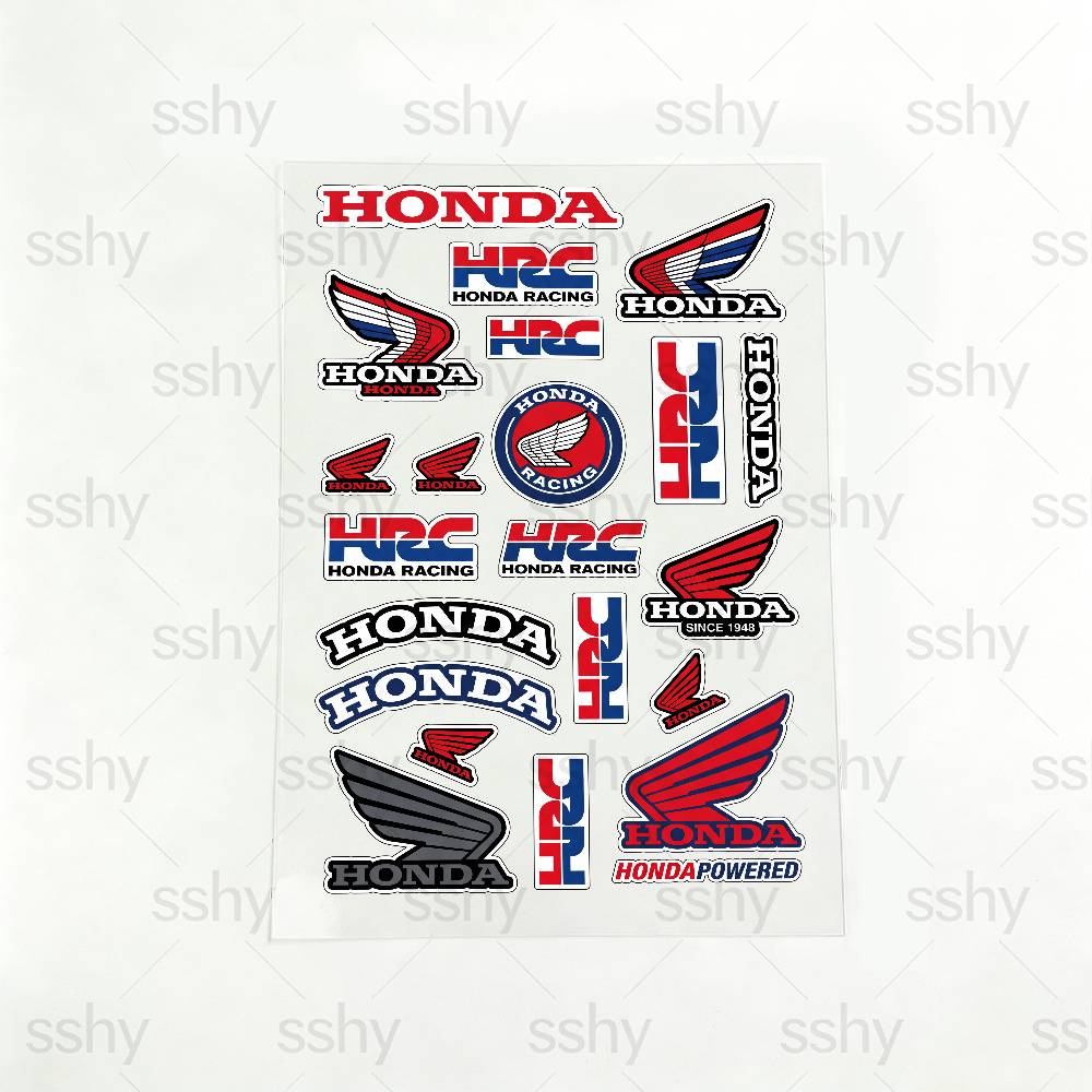 For Honda Waterproof Reflective Motorbike Stickers Easy Peel Removable Decals for Motorcycle Car