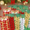 12-120PCS Christmas Bow Red Velvet Bow Xmas Tree Pendant Xmas Tree Pendant Wedding New Year Party Decor DIY Gift Box Wrapping