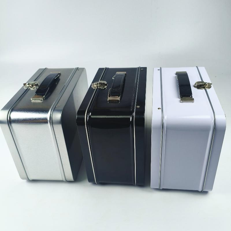 Retro Portable Rectangular Snack/Cosmetics/Office Supplies Multi-Functional Storage and Organizing Tin Box