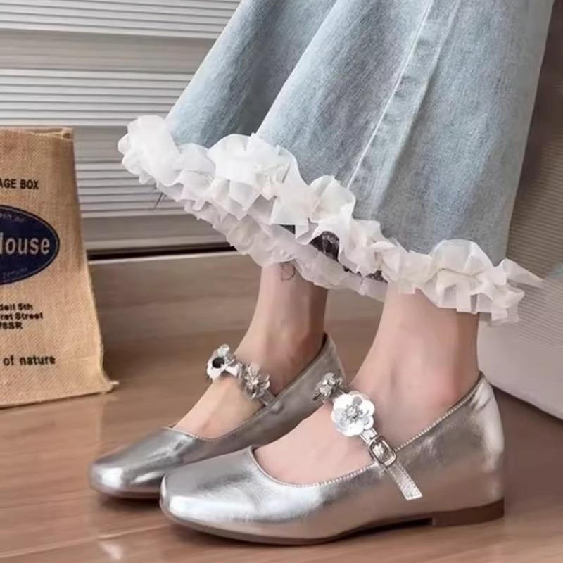 Insole Height-increasing Shallow Opening Ballet Single Shoes Versatile Shoes