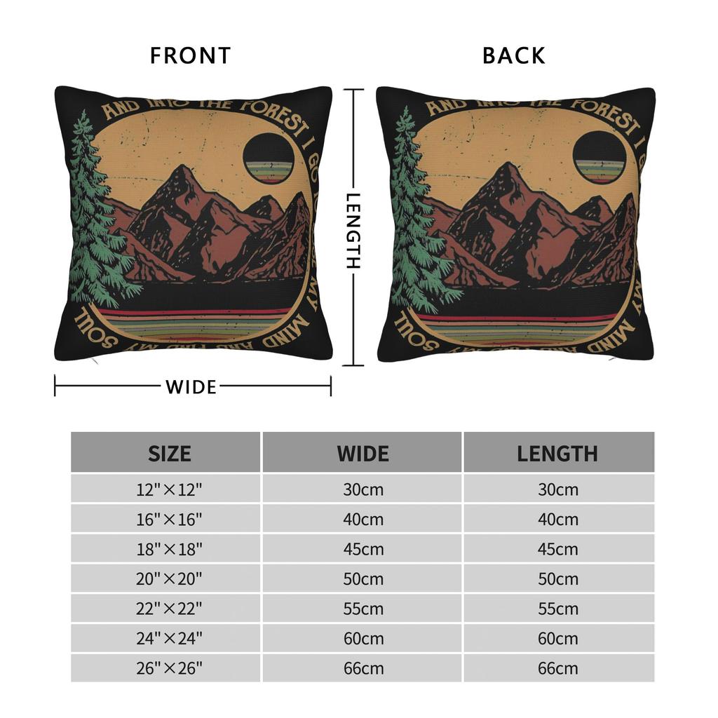 Camping is My Therapy Pillow Case Comfy Pillow Cover Vintage Pillowcases For Sofa Bedroom Home Decor