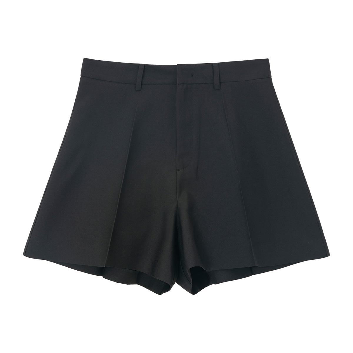 Spring Tencel Wool Pleated A-line Skirt Pants C6049 large