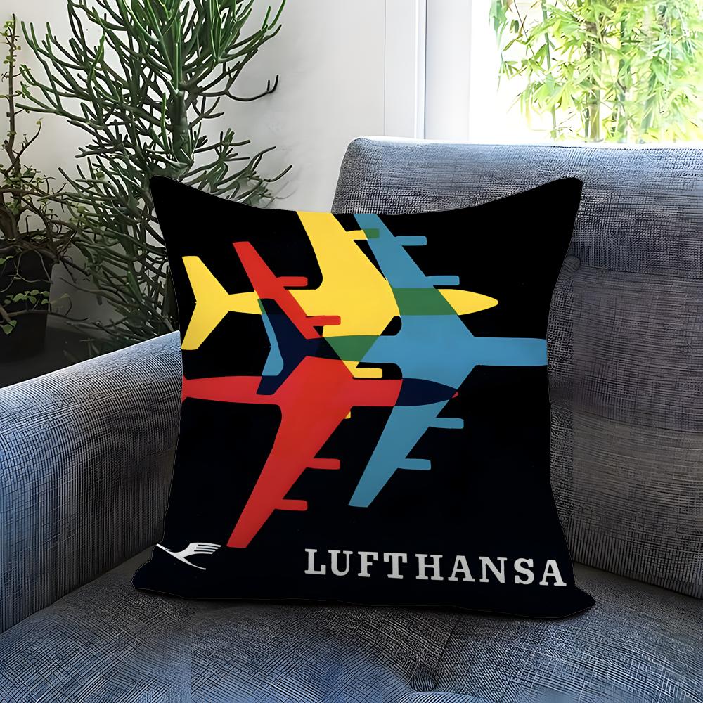 Stylish Lllufthansaiou Cushion Cover Comfortable Reversible Pillow Cover Ideal for Car Sofa Bedroom Beyond