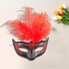 Feathered Masquerade Mask for Women Men Halloween Masquerade Cosplay Mask Half Face Mask Halloween Mask
