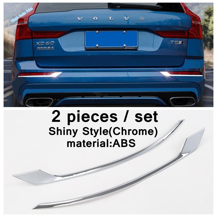 Chrome Auto Accessories Exterior Rear Tail Fog Lights Lamp Eyelid Eyebrow Decor Stripes Cover Trim For VOLVO XC60 2018 - 2026