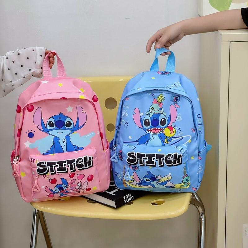 Stitch Childrens Backpack With Nylon Material And Soft Cushion Straps For Kindergarten Use