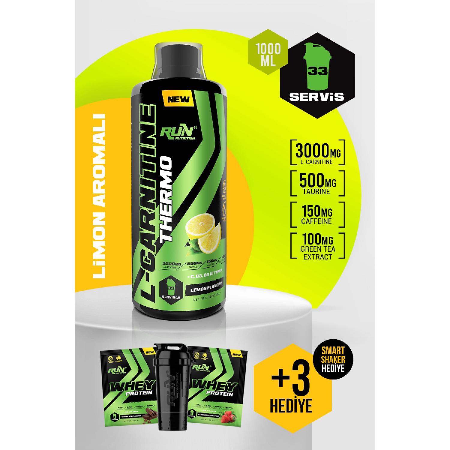 

L-карнітин - 1 л - зі смаком лимона - 3000 мг - 33 порції - подаровано