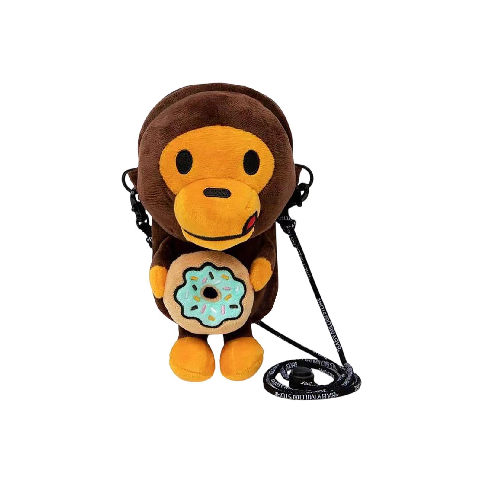 

Сумка для телефона в виде куклы обезьяны, сумка через плечо, кошелек для монет One Size