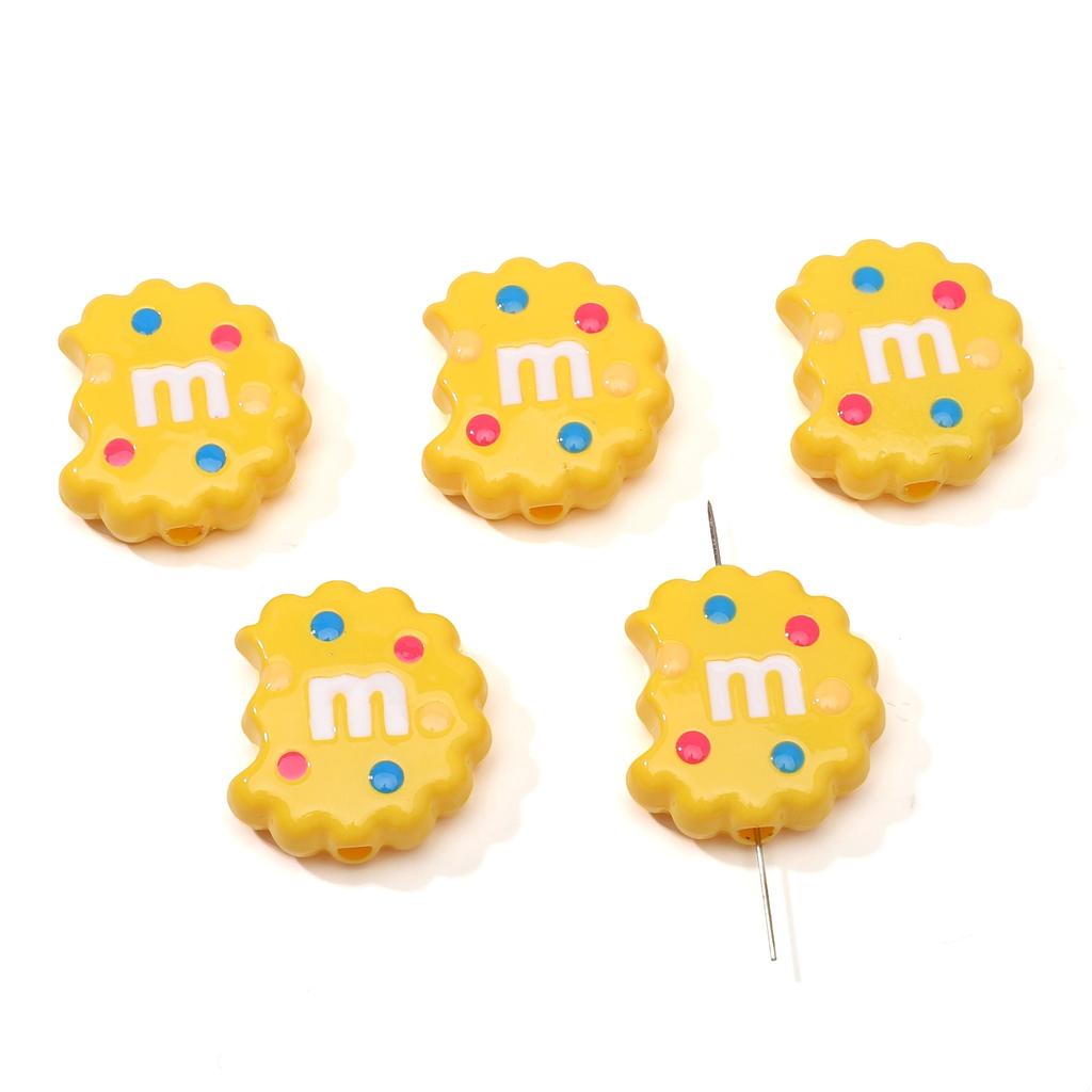 Doppelseitige Keks-Anhänger Emaille M Drip Design für DIY Schmuck 2 oder 10 Stück