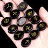 Natural Crystal Witches Runes Set Agate & Gemstone Divination Stones Elder Futhark Norse Viking Runes for Fortune Telling