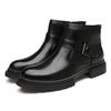 Fashion Classic Men Dress Boots outdoor Pointed Toe Lace-up Men genuine Leather Ankle Boots dress Comfortable Men's Chelsea Boots