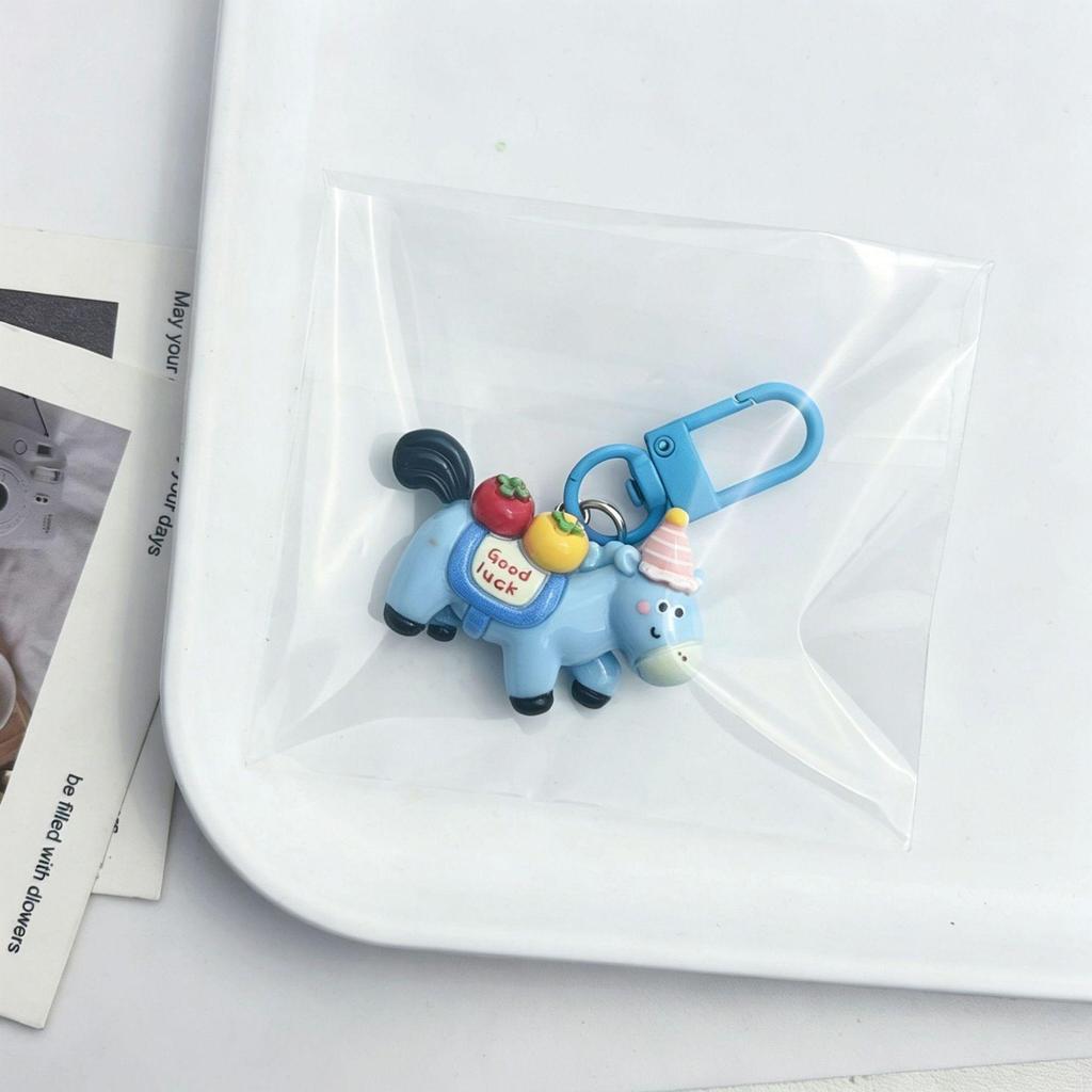 Year of the Horse Good Luck Pendant - Cute Horse Keyring for Backpack, Student Gifts, Bag Charm