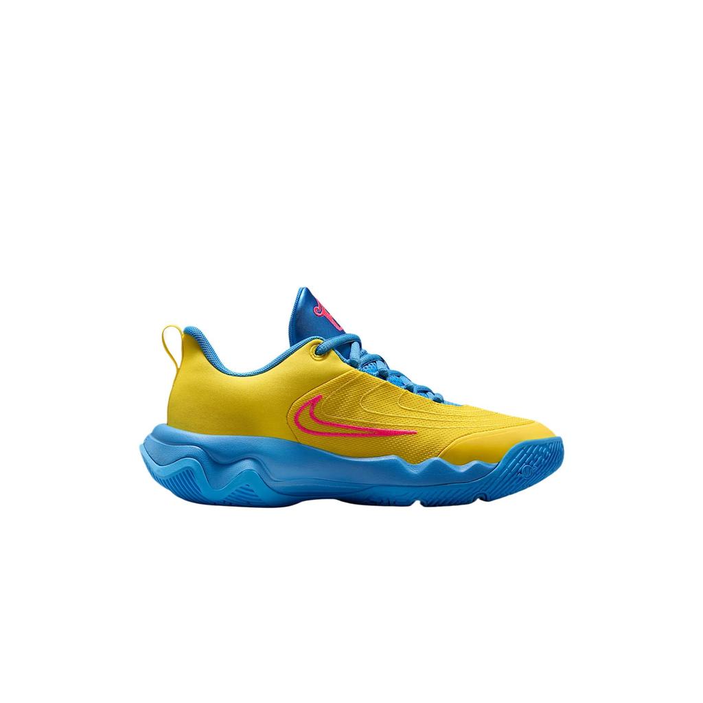 Nike Giannis Immortality 4 Breathable Low top Children's Basketball Shoes Yellow Blue Kids' Sneakers FZ6734-700