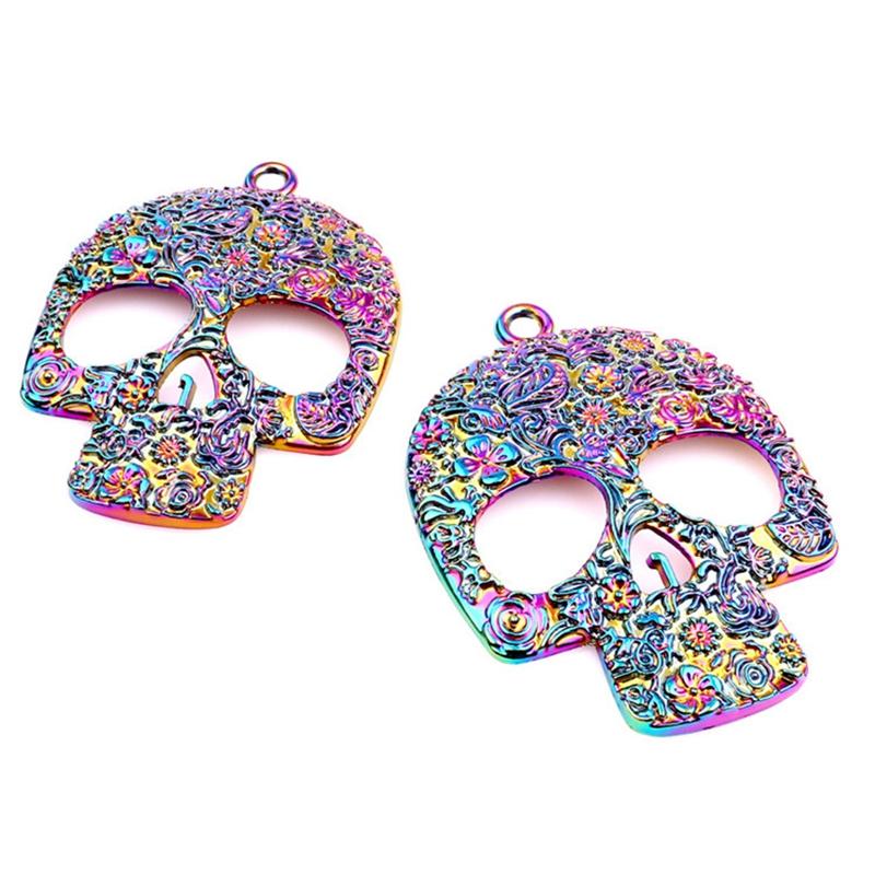 2Pcs Rainbow Animal Charms For Jewelry Making Supplies Elephant Leopard Butterfly Charm Pendant Handmade Accessories Fatima Hand