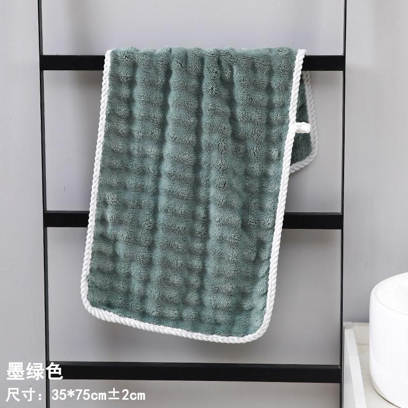 Towel summer new coral fleece bubble hemming multi-color face towel soft water absorption is not easy to lose hair face towel