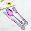 Royal 6/30Pcs Gold Dinnerware Knife Fork Long Ice Spoons Flatware Stainless Steel Cutlery Set Kitchen Silverware Tableware Set