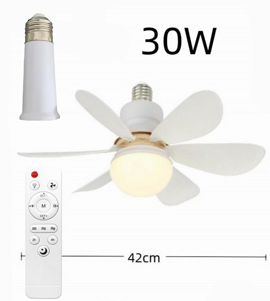 E27 Silent Smart Ceiling Fan Light for Home or Restaurant