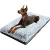 Luxurious Solid Faux Fur Washable Dog Bed & Crate Mat Comfy Fluffy Anti-Slip for Large Dogs