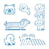King Jim Transparent Stamp Ice Set Set, Stamp, 6-Piece (Dog Design) CLSSA-002