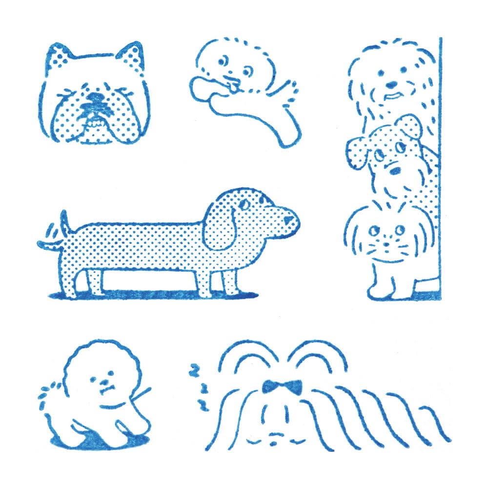 King Jim Transparent Stamp Ice Set Set, Stamp, 6-Piece (Dog Design) CLSSA-002