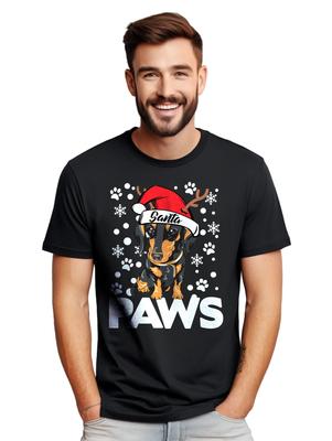 Santa Paws Dachshund T-shirt and Festive Perfect for Dog Lovers. U