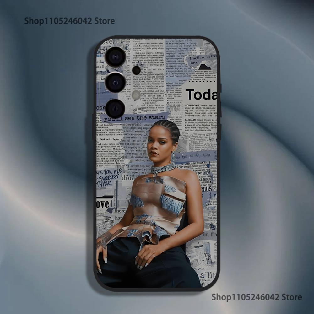 Singer R-Rihannas For Samsung S26,S25,S24,Ultra,S20,S30,Plus,S22,S23,Ultra,Plus,5G Soft TPU Cover Phone Case