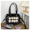 Kawaii Patent Leather Handbags Women Transparent PVC Itabag Women Tote Bag New Japanese Shoulder Bag Women Small JK Bag Ita Bag