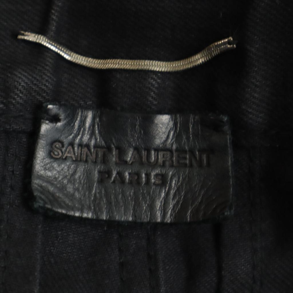 SAINT LAURENT made in Japan Cut-off processing Long pants W29 black Women Used
