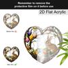 Acrylic Heart-Shaped Easter Bunny Suncatcher Stained Glass Effect Window Hanging Ornament Easter Lover Gifts