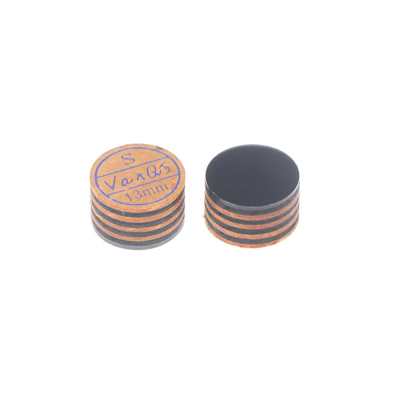 8-Layer Leather Billiard Cue Tip With Transparent Mat 13Mm/14Mm Grade S/M/H Table Tennis Cue Tip