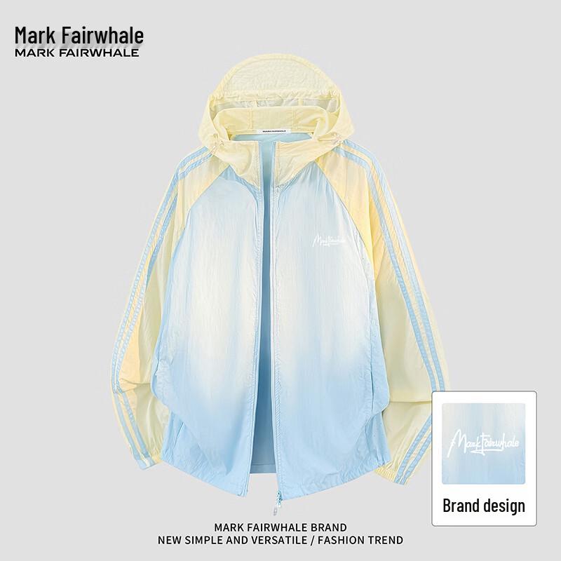 Mark Fairwhale Veste à capuche rayée unisexe pour l'extérieur, protection UV, séchage rapide