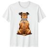 Boxer Dog Sitting Back View Realistic TShirt Boxer Dog Dogs Gift