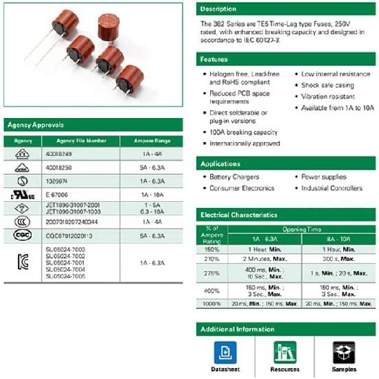 10Pcs Cylindrical Fuses T0.5A 500mA 1A 1.6A 2A 2.5A 3.15A 4A 5A 6.3A 8A 250V Slow Fuse 382 LCD TV Power Board Commonly Used Fuses4