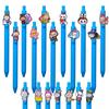 Labubu Cartoon Kugelschreiber & Weiche Gummi-Aufkleber Set für Schüler und Bürogebrauch