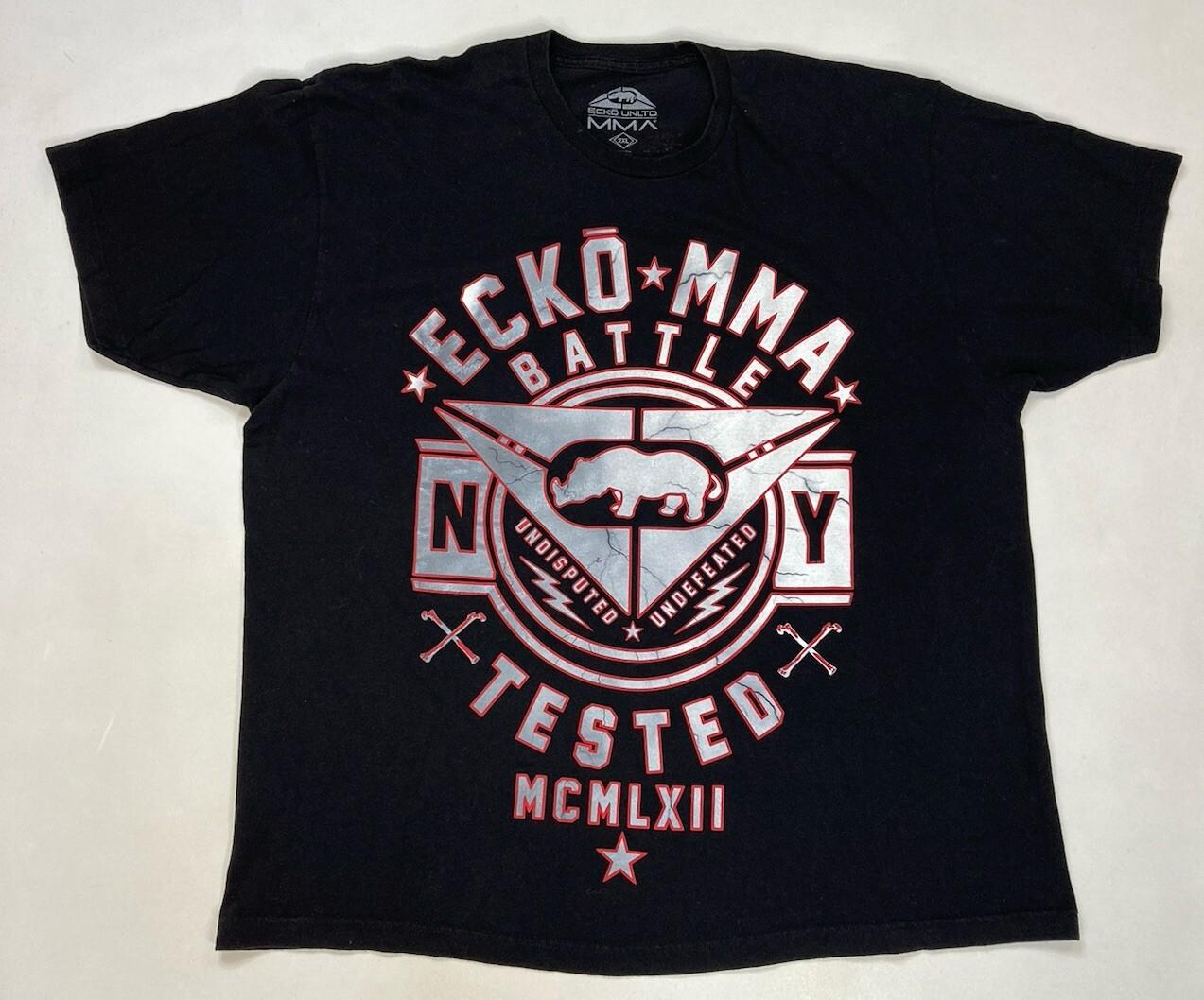 Мужская футболка с графическим принтом Ecko Unltd MMA Battle Tested XXL Черная с коротким рукавом Y2K M