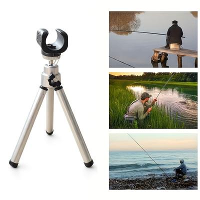Portable Adjustable Fishing Tripod Stand – Aluminum Alloy, Lightweight & Sturdy with Ergonomic Grip & Flashlight Holder for Lake