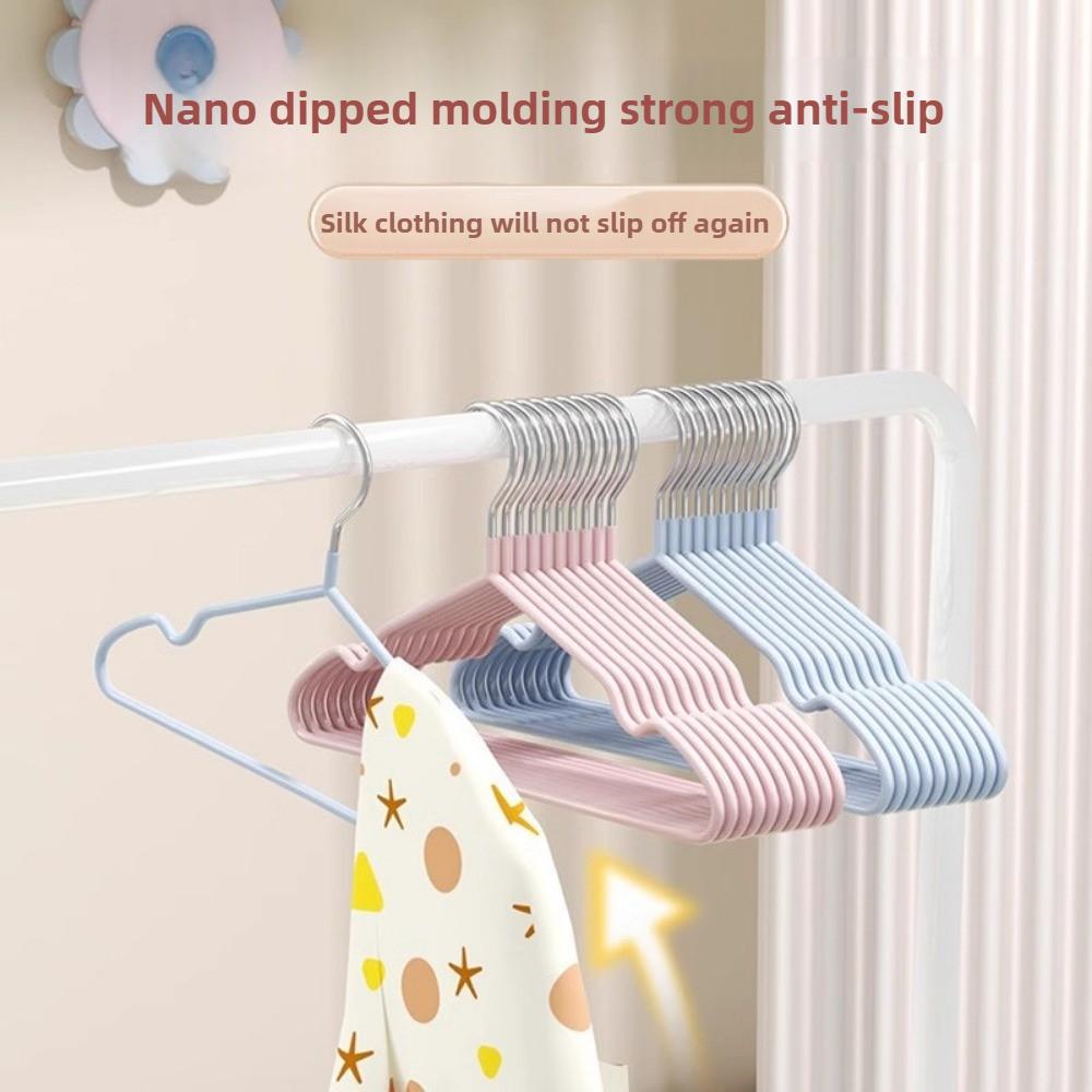 100pcs Seamless Metal Hangers, Seamless Anti Slip and Non Bulging, Thick Material, Strong Load-bearing Capacity